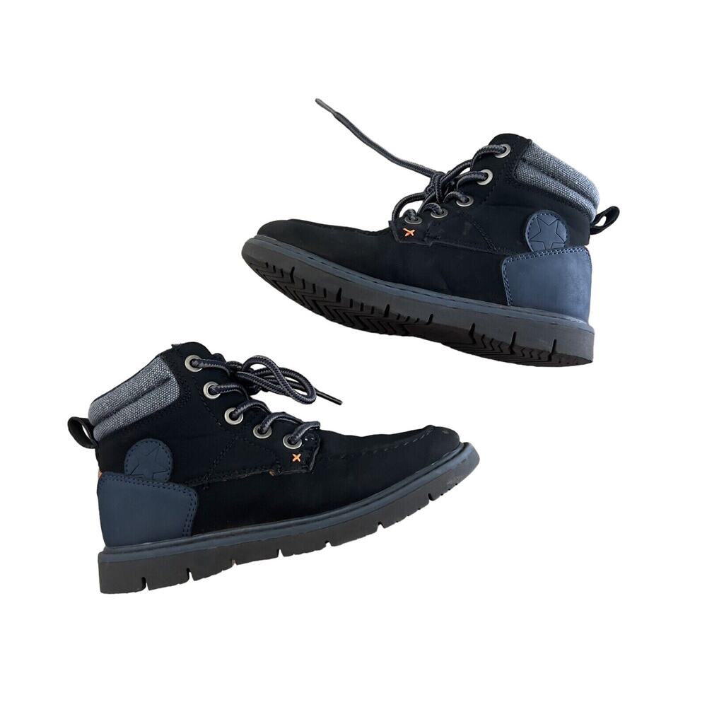 Chili Pepper Boys Navy Blue Ankle Boots, Size 30 US 12